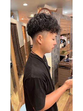 銀座マツナガ 神田店 ツイストスパイラルマッシュ無造作ショートメンズパーマゆるふわ