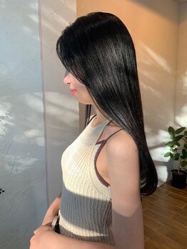 バディヘア アムル(BUDDY HAIR amour)の写真/【矢場町駅徒歩1分】髪へのダメージが最小限の酸性ストレートで髪の広がりを抑えて自然なストレートに♪