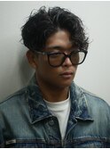 スパイラルパーマハーフバック