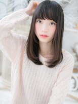 モッズヘア 越谷(mod's hair) 黒髪グレージュアッシュぱっつん前髪ロングc6越谷20代30代40代