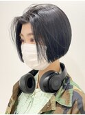 【モリオ松戸　石山】黒髪ボブミニボブコンパクトボブ前髪無し