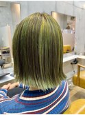 ネオングリーンバレイヤージュ|西葛西ブリーチ|西葛西ハイトーン