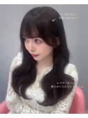 ラベンダーブラウン/韓国ヘア/渋谷/レイヤー/顔まわり