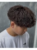波巻きパーマ