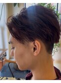 かき上げ爽やかスタイルブリーチなしワインレッドマンバン3mm