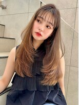 ロンド アンブル 四条烏丸(Lond ambre) 中川智帆/くびれヘア/アプリコットオレンジ/ハイライトカラー