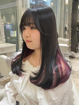 ザックラフィネ(ZACC raffine) インナーカラー/レイヤーカット/レイヤー/暖色カラー/前髪カット