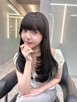 ボタン ハカタ(VOTAN hakata) 市野瀬裕奈/博多韓国ヘア/顔周りカット/レイヤーカット/暗め