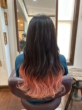 美容室 メザミー MESAMIES 大人可愛いエンドカラーゆるふわウェーブ巻きロングヘア20代30代