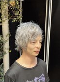 【武蔵小杉】【新丸子】メンズシルバーカラーツーブロアシメ