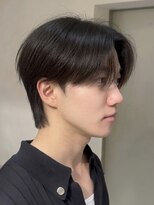 ノラキチジョウジ(NORA KICHIJOJI)&nbsp;黒髪シースルーマッシュセンターパートワックスなしダウンパーマ