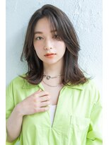 エル 横浜 ウエスト(eL 横浜 west) 髪質改善 40代人気 韓国風 外ハネ 顔周りレイヤーミディアム