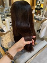 ヘアリゾート粋 ウナム 新宿東口店(enam)&nbsp;ナチュラルストレート/美髪縮毛矯正/ブラウン/ロング