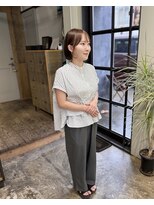 フリー(FREEY) オリーブベージュ 切りっぱなしボブ