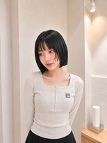 フォト 新宿三丁目(foto)&nbsp;地毛風縮毛矯正韓国風顔まわりレイヤー小顔ボブ切りっぱなしボブ