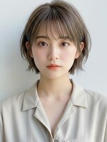 ルーム 大通店(ROOM)&nbsp;小顔くびれショートボブシアーグレージュくすみ透明感秋カラー