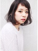 ショートバング黒髪ボブ☆