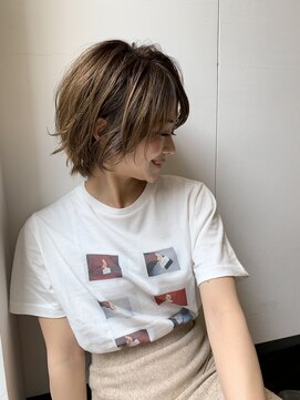ロンド 表参道店(Lond) くびれがキレイなハイライトショートボブ*