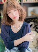 前下がり大人ガーリーくせ毛風小顔グラボブc4大宮20代30代40代