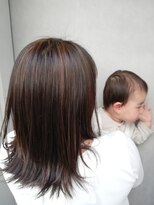 アフィックスヘア 新小岩(affix hair)&nbsp;ハイライトでオフィスヘアに/マロンベージュ