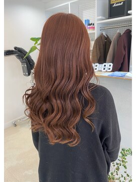 エンリッチヘア(enrich hair) ロングレイヤー ゆるふわ ピンクブラウン