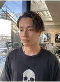 ツイストパーマ×耳掛けミディアム