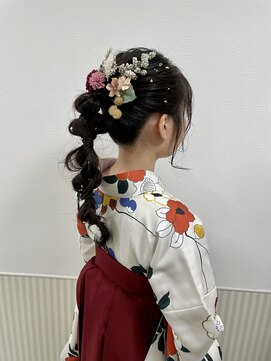 クオート(quoit) ★卒業式★　着付け　袴　ポニーテール　和装　【クオート尾花】