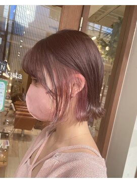 ネオリーブ クタ 町田店(Neolive kuta) 透明感のあるシアーピンクのイヤリングカラー【町田/町田駅】