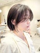 アフロートリノ(AFLOAT Leino) 【修】20代30代40代◎透明感カラー×韓国切りぱなしボブ