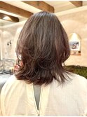 ミディアムレイヤー/レイヤーカット/銀座/ウルフカット/ブラウン