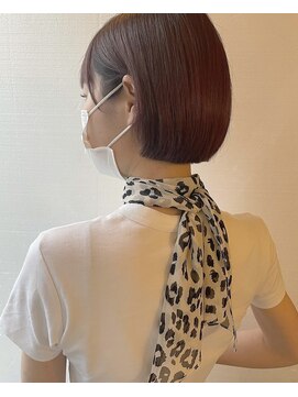 フレーム なんば店(FRAME) △ミニボブ×深みブラウン