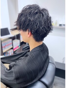 ネオン(neon) ショートマッシュ×スパイラルパーマ【柿本拓】