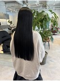 黒髪ストレートロング　艶髪