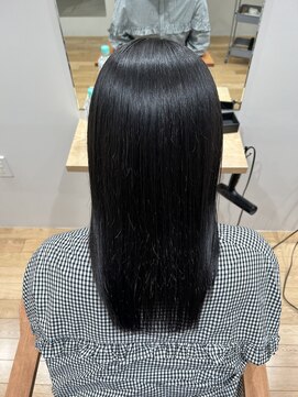 リエート 四条河原町(Lieto) 髪質改善カラー暗髪艶髪セミロングストレート１０代２０代３０代