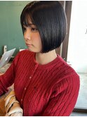 ○ミニボブx黒髪【那覇美容室STACY】
