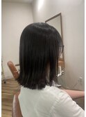 イメチェンカット 結べるボブ ロングボブ 縮毛矯正