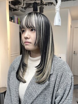 ミーム 原宿 表参道(meme) ◎ブロンドハイトーンカラーデザインカラーアンブレラカラー金髪