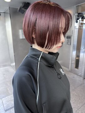 エメ 大宮(Aime) 髪質改善ボルドーカラー似合わせミニボブ　エメ大宮