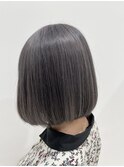 切りっぱなしくすみグレーボブ