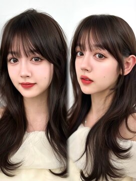 アマトウキョウ アユンチェ(AMA TOKYO×AYUNCHE) 前髪顔まわり韓国ヘアレイヤーカットサイドバンク2wayバンク韓国