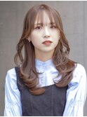くびれロングで色っぽヘア♪マロンベージュの柔らか質感が旬！