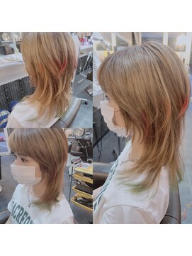 アビアンドアッシュ(Abi&Ass) グラデーション×カラーポイントで魅せるデザインウルフ。