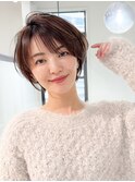 黒髪カタログ/ショート/オリーブグレー/小顔に見せるヘア☆141