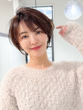 ロンドエニカ 大宮(Lond enika) 黒髪カタログ/ショート/オリーブグレー/小顔に見せるヘア☆141