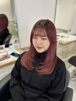 リーオオサカ(Lee Osaka)&nbsp;ナチュラルレイヤー×髪質改善カラー ピンクボルドー