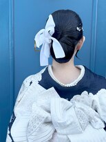 アトリエ ポルト(atelier porto)&nbsp;クラシックシニヨン&ホワイトリボン