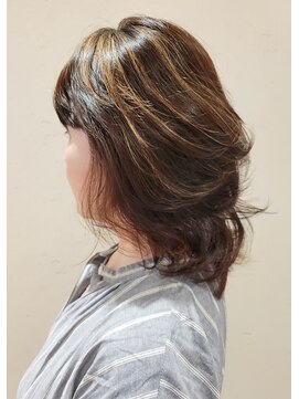 松本平太郎美容室 国立店 40代50代60代×セミディレイヤー×イノアカラー×ハイライト