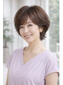 白髪を活かす大人ショート◎自然な立体感カラー