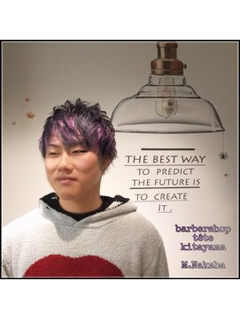 バーバーショップ テト キタヤマ(barber shop tete kitayama) 【tete】個性派 ハイトーンカラー【kitayama】