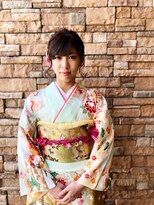 うなじスッキリシニヨンセット 結婚式 成人式 着物振袖セット
